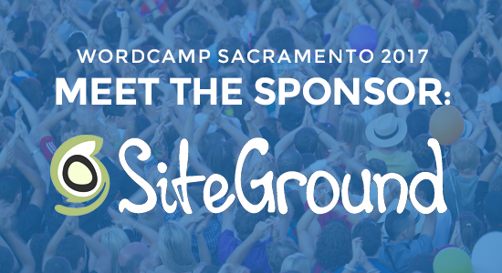 WordCamp Sacramento Gold Sponsor SiteGround